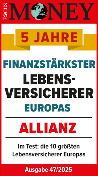Focus Money: 5 Jahre finanzstärkster Lebensversicherer Europas – Allianz (47/2025)